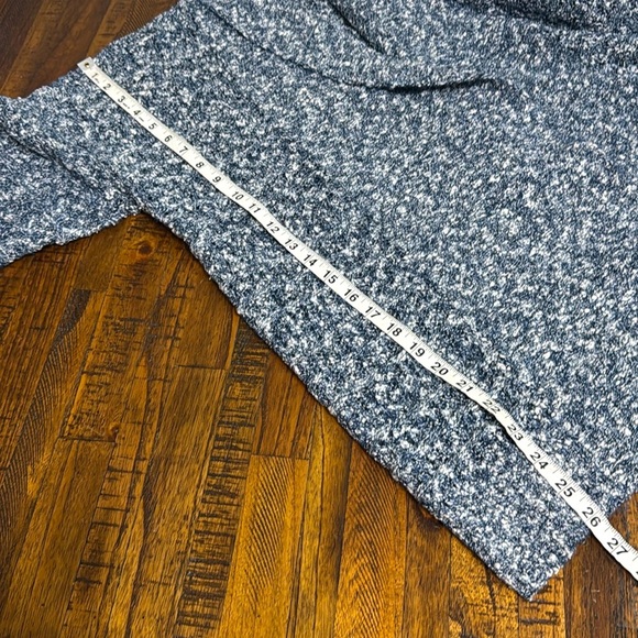 Frye Sweater blue heather Cardigan open hang size Medium New With Tags - Picture 10 of 11